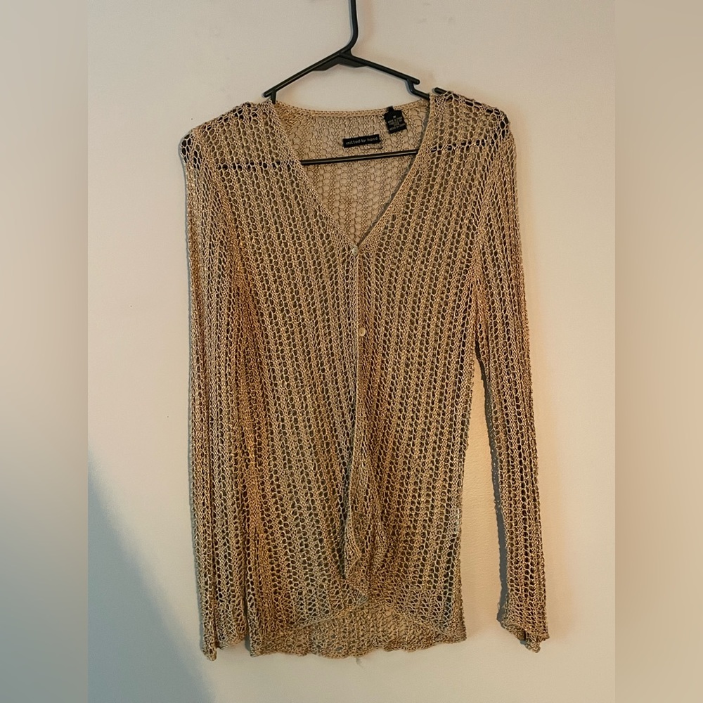 Gold cardigan, size Medium